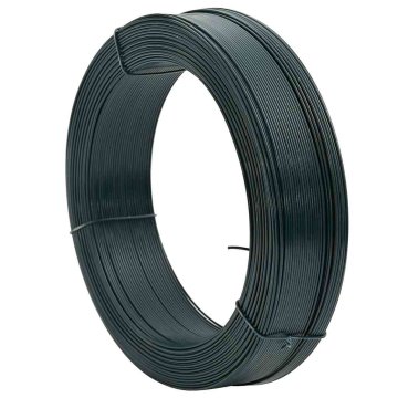Vidaxl Vezna žica za ograjo 250 m 2,3/3,8 mm jeklo črno zelena
