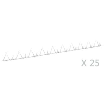 Vidaxl Stenske bodice 25 kosov jeklo 1 m