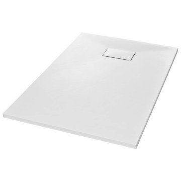 Vidaxl Kad za tuš SMC bela 120x70 cm