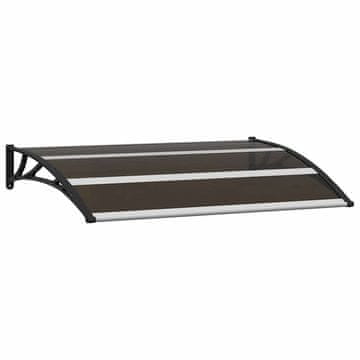 Vidaxl Nadstrešek za vrata črn 120x75 cm PC