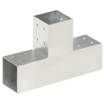 Vidaxl Spojnik za steber T oblike pocinkana kovina 81x81 mm