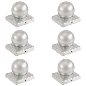 Vidaxl Pokrovčki za stebričke 6 kos. krogla pocinkana kovina 101x101mm