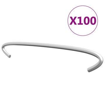 Vidaxl Kavlji za gabion 100 kosov pocinkano jeklo 15 cm