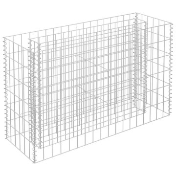 Vidaxl Visoka greda gabion pocinkano jeklo 90x30x60 cm