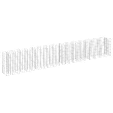 Vidaxl Visoka greda gabion pocinkano jeklo 360x30x60 cm