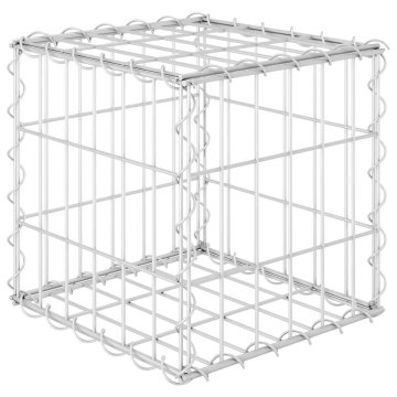 Vidaxl Kockasta visoka greda gabion iz jeklene žice 30x30x30 cm