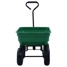 Vidaxl Vrtni ročni voziček 300 kg 75 L zelen