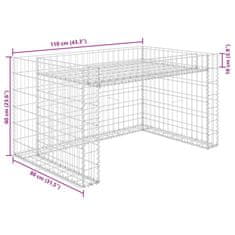 Vidaxl Garaža za kosilnico z dvignjenim koritom 110x80x60 cm jeklo