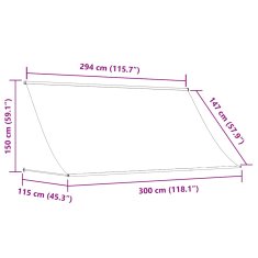 Vidaxl Zložljiva tenda 300x150 cm antracitne barve