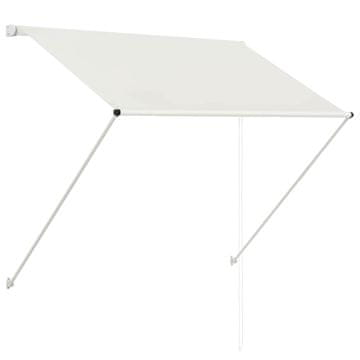Vidaxl Zložljiva tenda 100x150 cm krem
