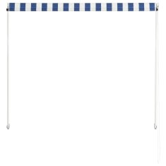 Vidaxl Zložljiva tenda 100x150 cm modra in bela