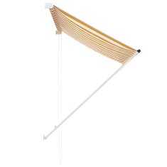 Vidaxl Zložljiva tenda 100x150 cm rumena in bela