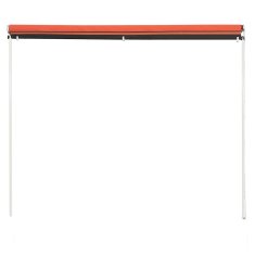 Vidaxl Zložljiva tenda 200x150 cm oranžna in rjava