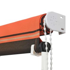 Vidaxl Zložljiva tenda 200x150 cm oranžna in rjava