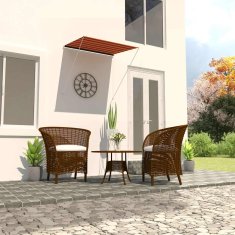 Vidaxl Zložljiva tenda 150x150 cm oranžna in rjava