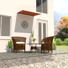 Vidaxl Zložljiva tenda 200x150 cm oranžna in rjava