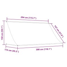 Vidaxl Zložljiva tenda 300x150 cm oranžna in rjava