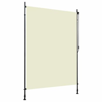 Vidaxl Zunanje rolo senčilo 150x270 cm krem