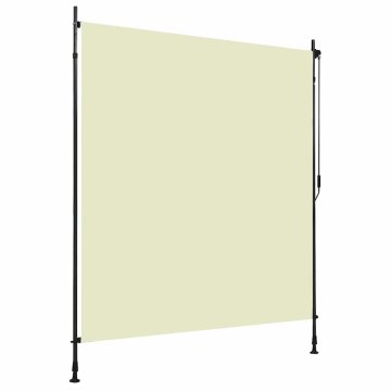 Vidaxl Zunanje rolo senčilo 200x270 cm krem