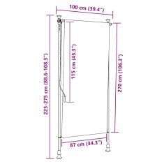 Vidaxl Zunanje rolo senčilo 100x270 cm antracitno