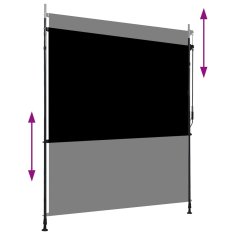 Vidaxl Zunanje rolo senčilo 200x270 cm antracitno