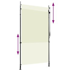 Vidaxl Zunanje rolo senčilo 120x270 cm krem