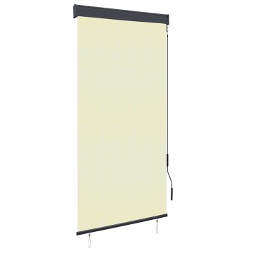 Vidaxl Zunanje rolo senčilo 100x250 cm krem