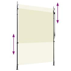 Vidaxl Zunanje rolo senčilo 150x270 cm krem