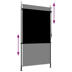 Vidaxl Zunanje rolo senčilo 120x270 cm antracitno