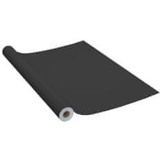 Vidaxl Samolepilna folija za pohištvo črna 500x90 cm PVC