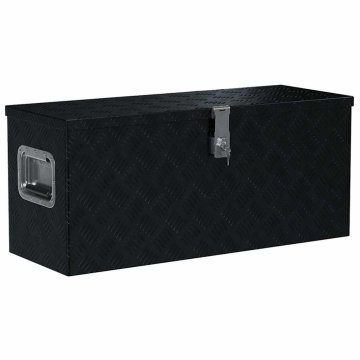 Vidaxl Aluminijasta škatla 80x30x35 cm črne barve