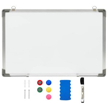 Vidaxl Magnetna piši-briši tabla bela 60x40 cm jeklo