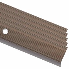 Vidaxl Obrobe za stopnice L-oblike 5 kosov aluminij 100 cm rjave