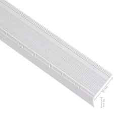 Vidaxl Obrobe za stopnice L-oblike 15 kosov aluminij 100 cm srebrne