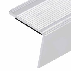 Vidaxl Obrobe za stopnice L-oblike 15 kosov aluminij 100 cm srebrne