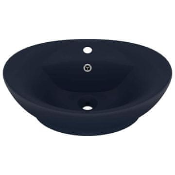 Vidaxl Razkošen umivalnik ovalen mat 58,5x39 cm keramika