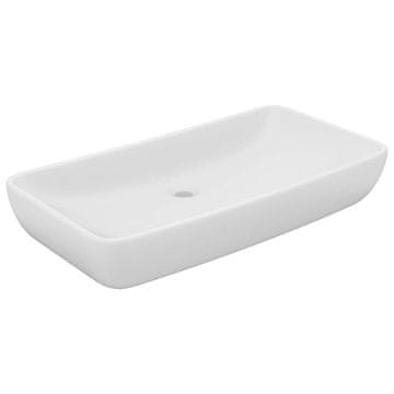 Vidaxl Razkošen umivalnik pravokoten mat 71x38 cm keramičen