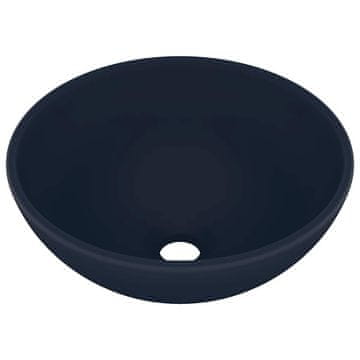 Vidaxl Razkošen umivalnik okrogel mat 32,5x14 cm keramičen