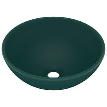 Vidaxl Razkošen umivalnik okrogel mat 32,5x14 cm keramičen