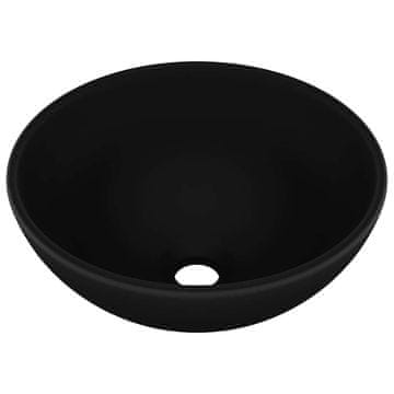 Vidaxl Razkošen umivalnik okrogel mat 32,5x14 cm keramičen