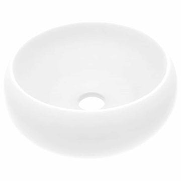 Vidaxl Razkošen umivalnik okrogel mat 40x15 cm keramičen