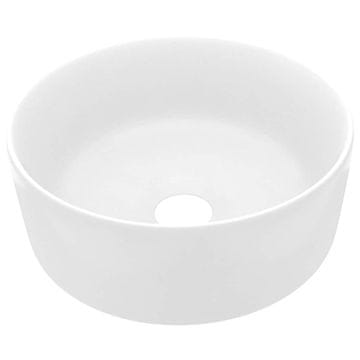 Vidaxl Razkošen umivalnik okrogel mat 40x15 cm keramičen