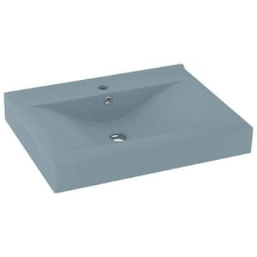 Vidaxl Razkošen umivalnik z luknjo mat 60x46 cm keramičen