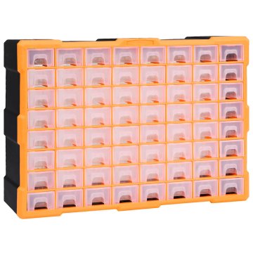 Vidaxl Organizator s 64 predali 52x16x37,5 cm