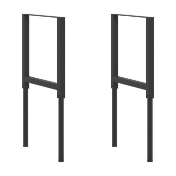 Vidaxl Nastavljivi okvirji za delovno mizo 2 kosa kov. 55x(69-95,5) cm