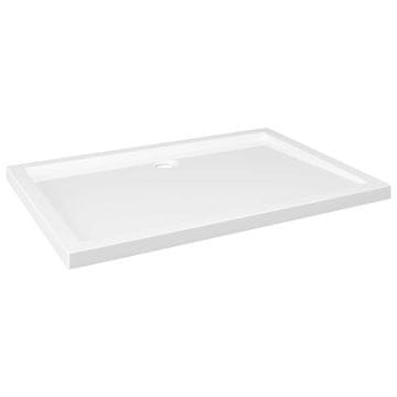 Vidaxl Pravokotna ABS tuš kad bela 70x100 cm