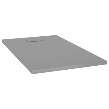 Vidaxl Kad za tuš SMC siva 120x70 cm