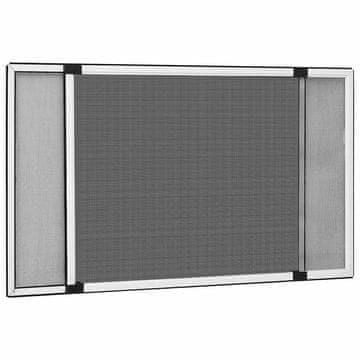 Vidaxl Raztegljiv komarnik za okna bel (75-143)x50 cm