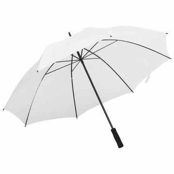 Vidaxl Dežnik bel 130 cm