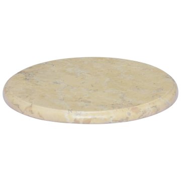 Vidaxl Mizna plošča krem Ø 40x2,5 cm marmor